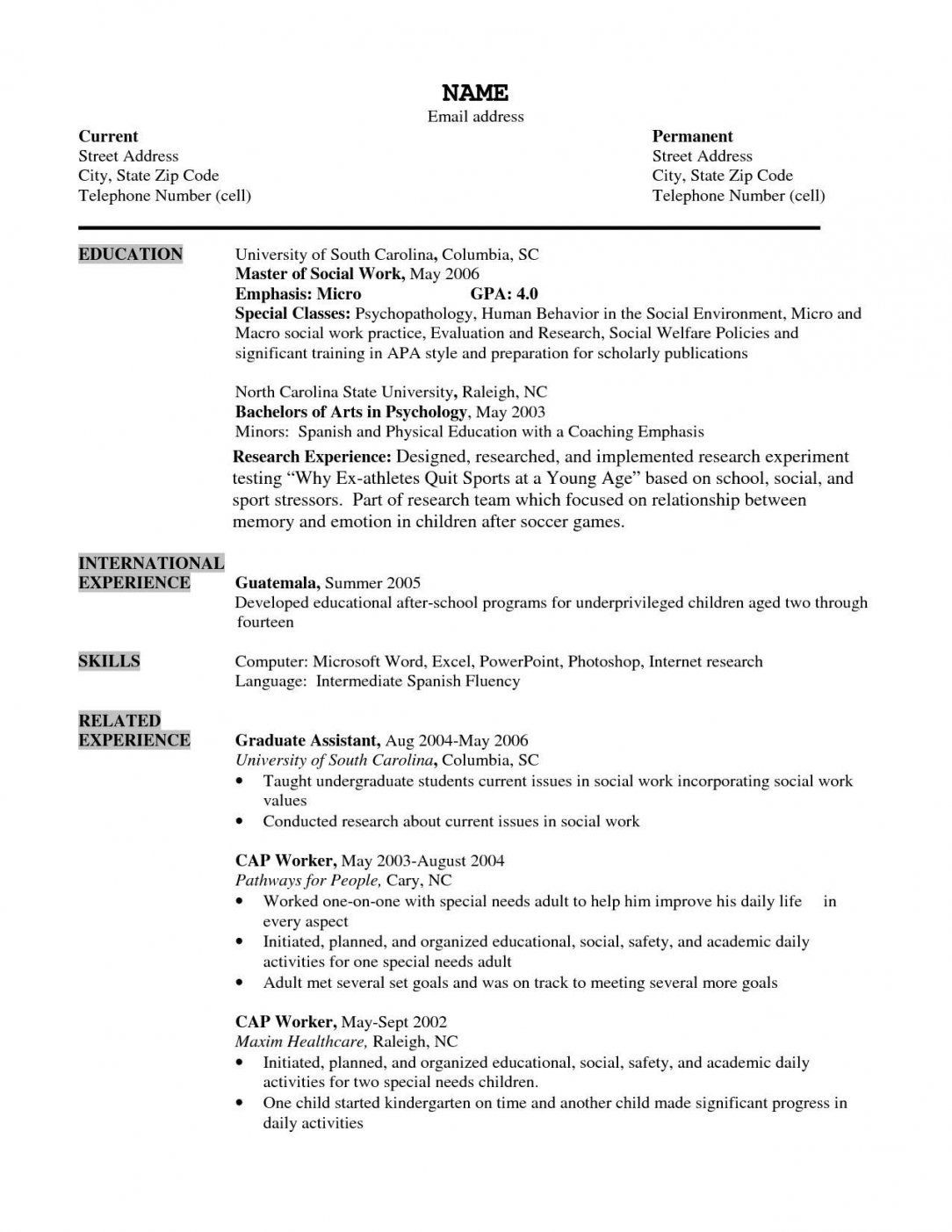sample resumes for older workers