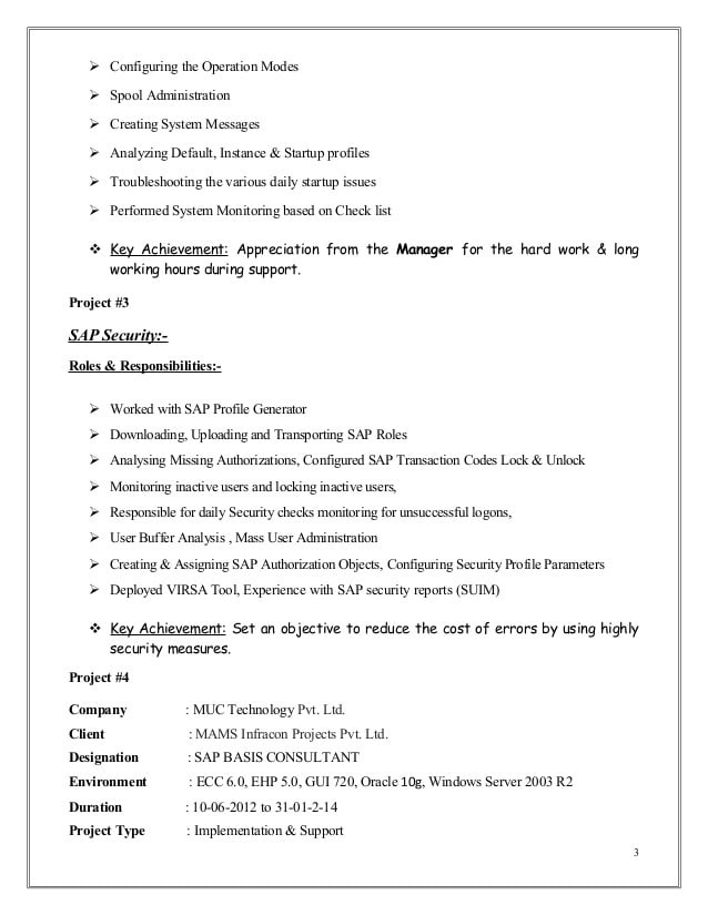 mubashir ahmed erp sap basis consultant resume with 3 yr exp