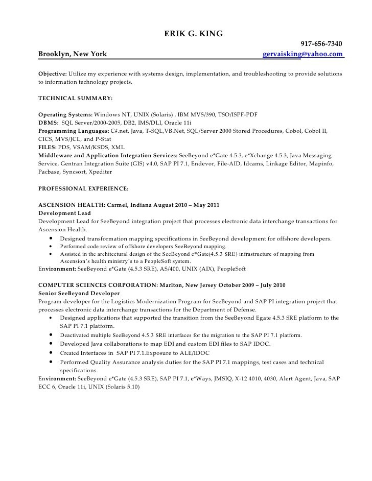 sap project manager resume