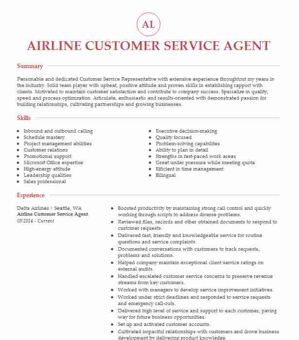 airline customer service agent