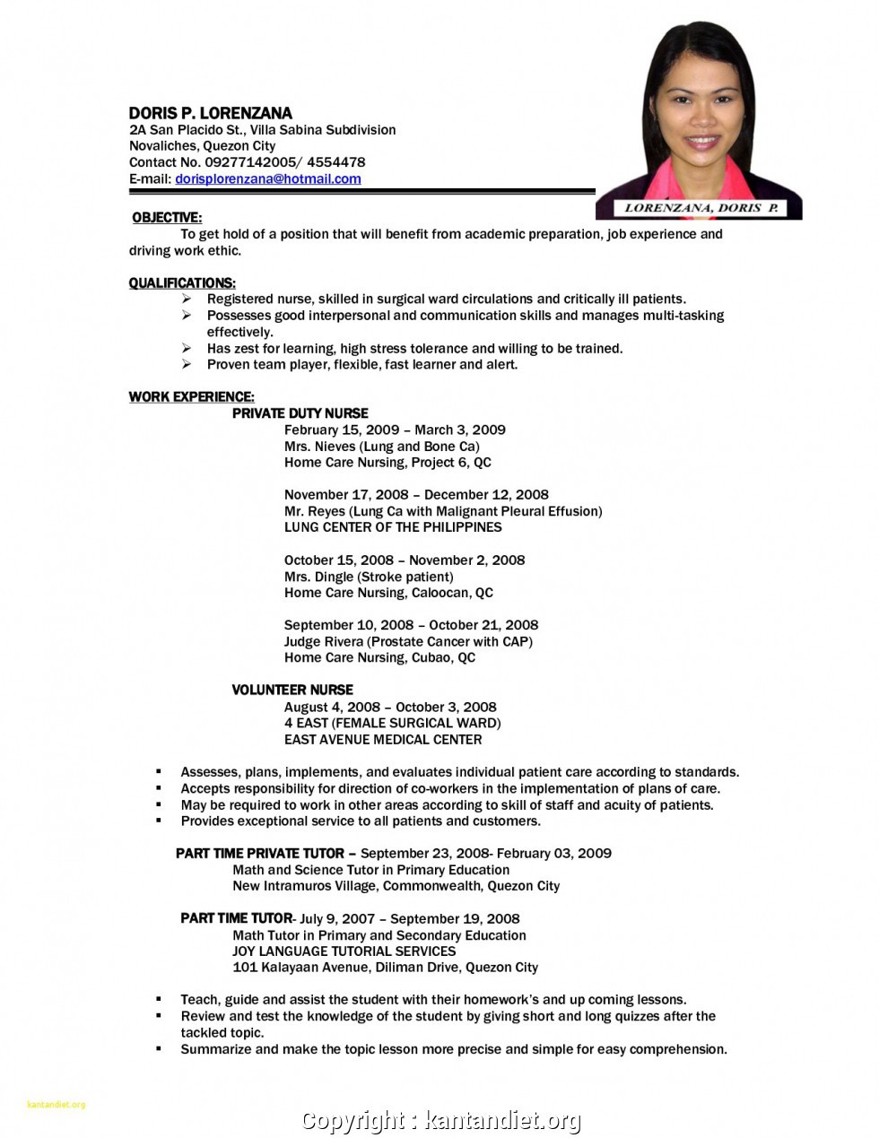 prehensive resume samples