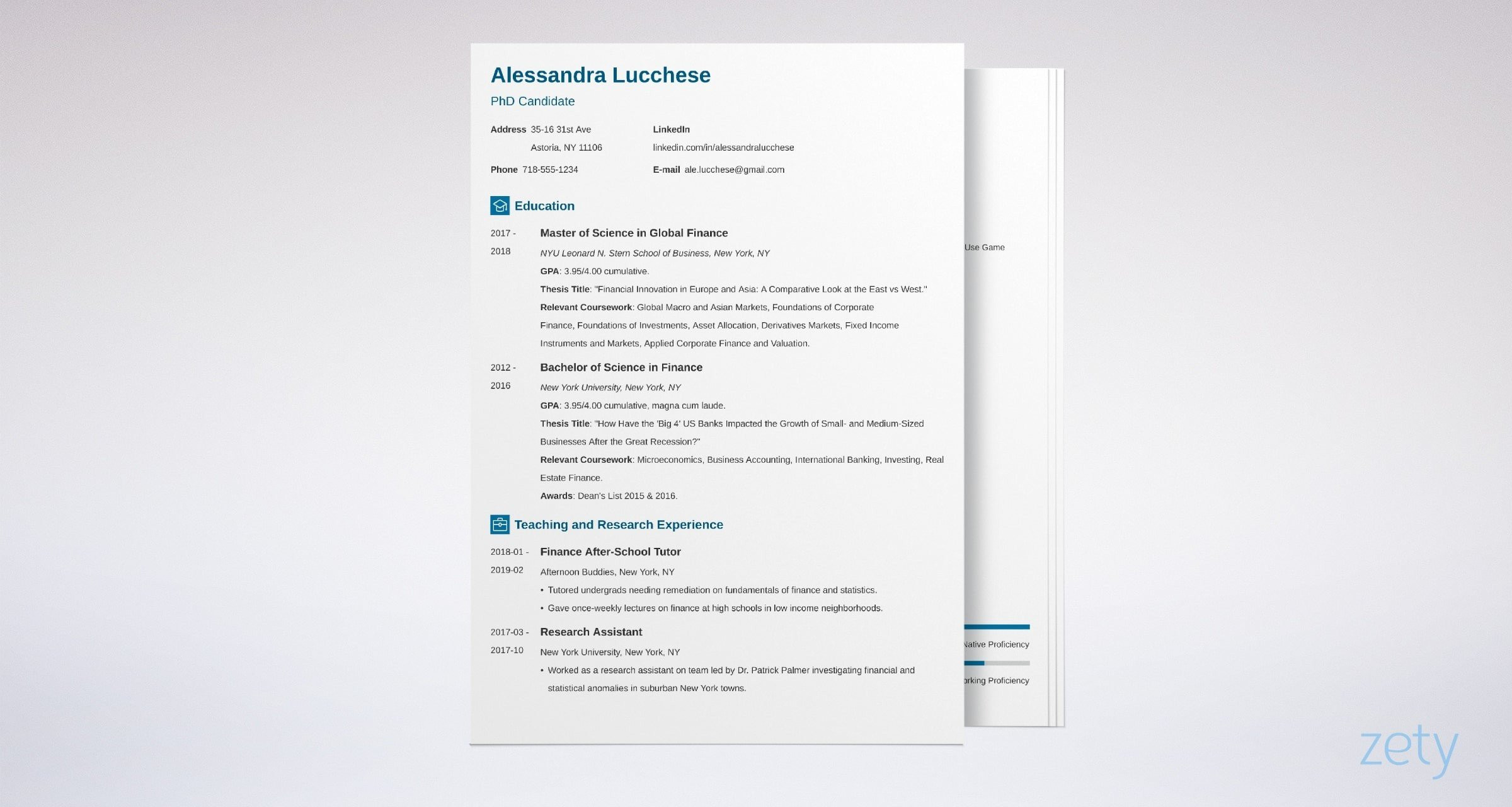 Graduate Student Resume for Masters Application Sample Resume for Graduate School Application [template & Examples]