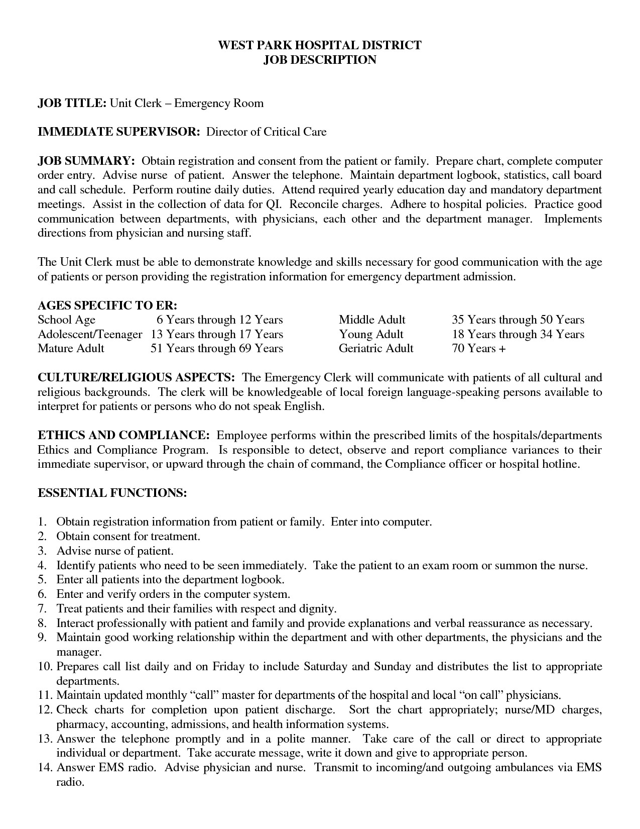 rn job description for resume 2577