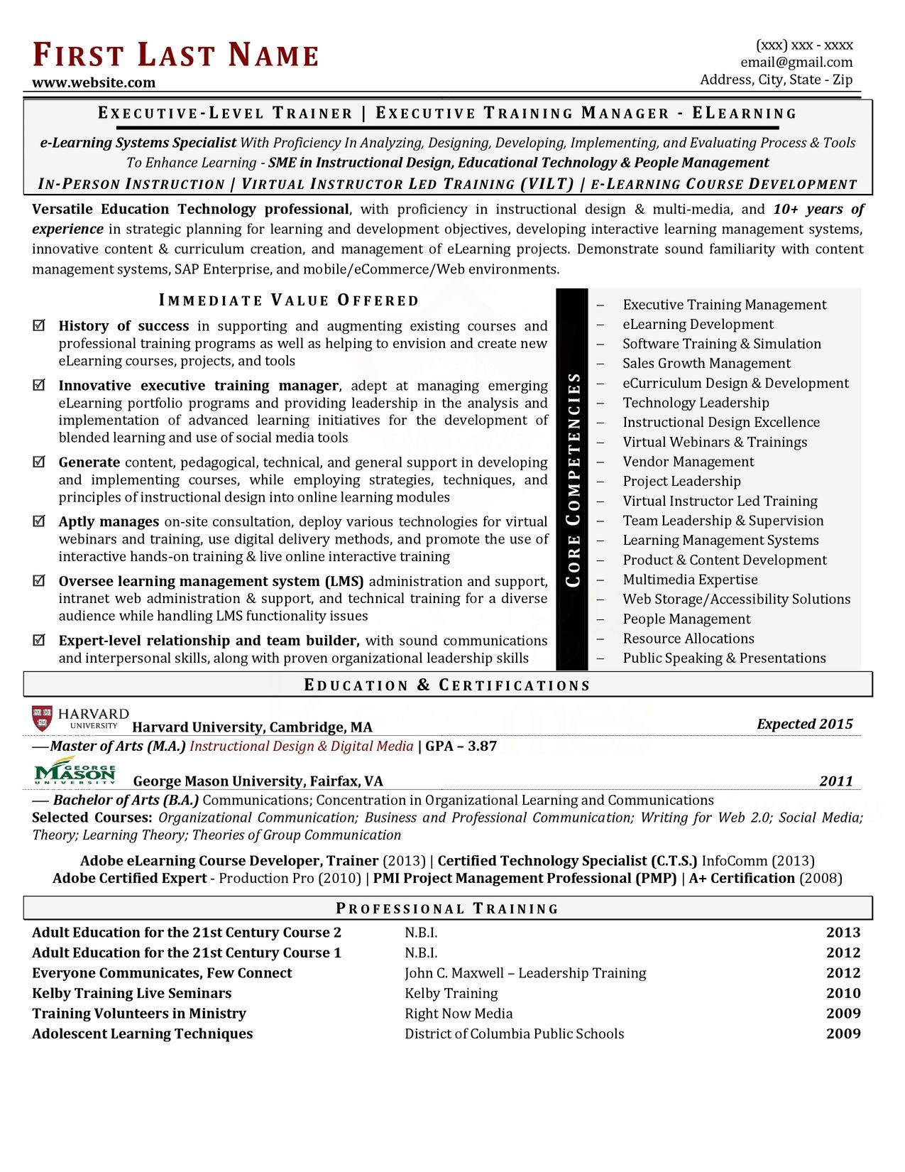 sample resumes