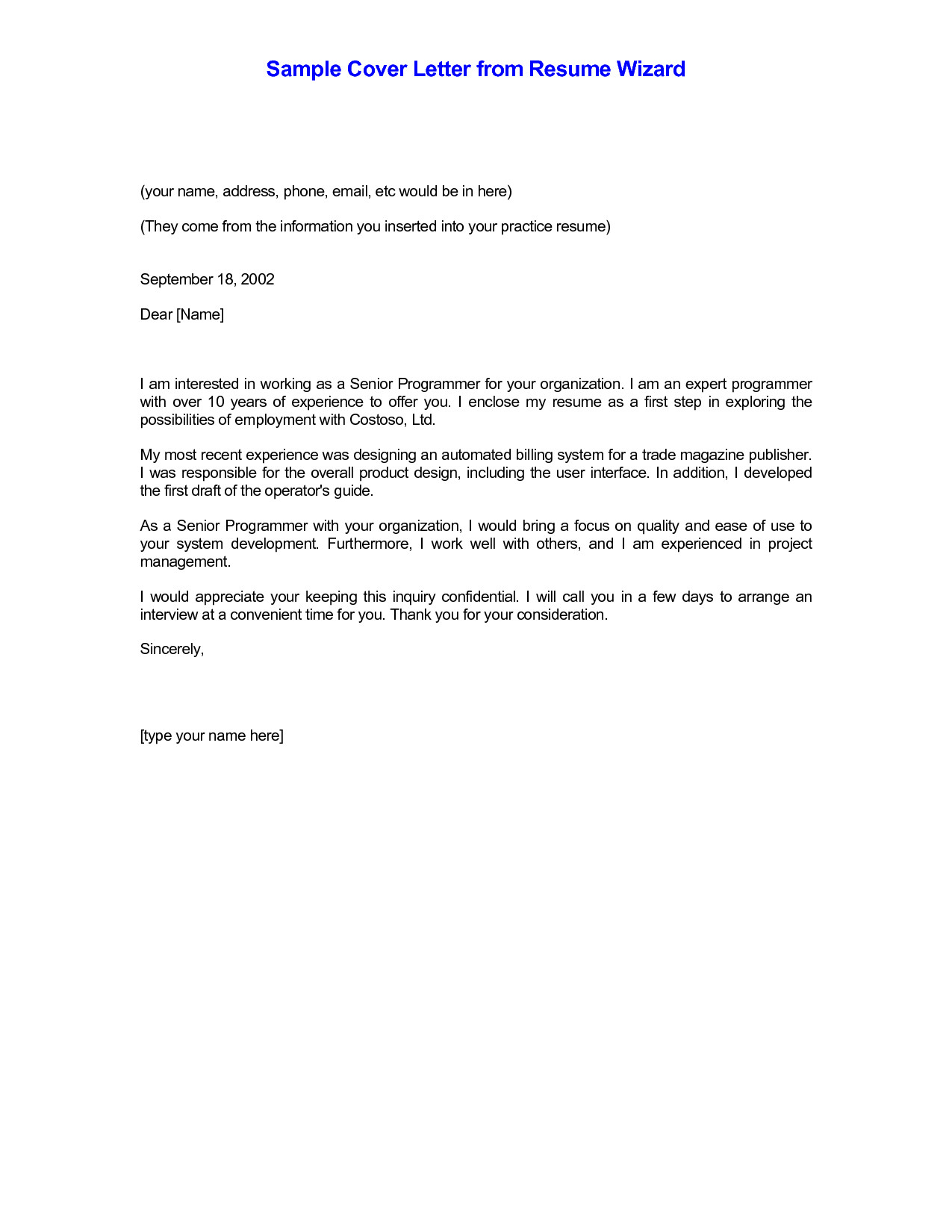 cover letter for resume 5343