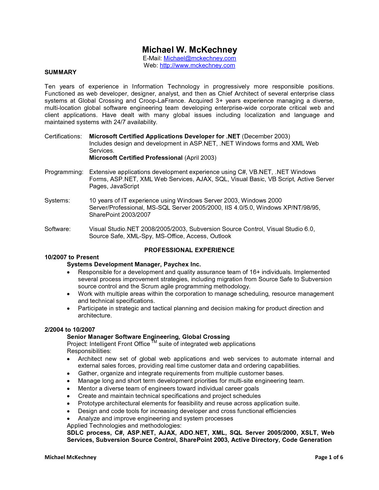 resume format 4 years experience