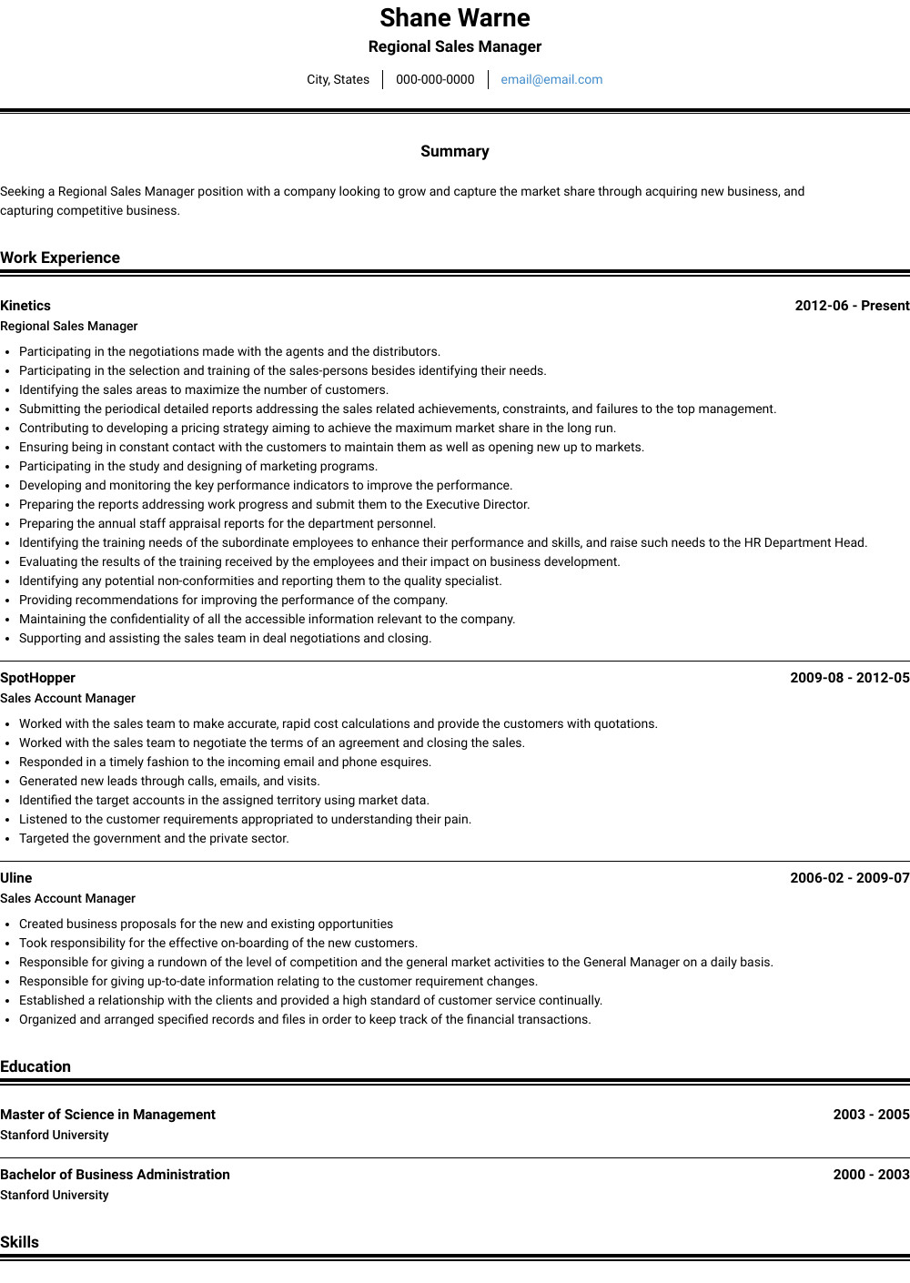 awesome area sales manager fmcg resume sample