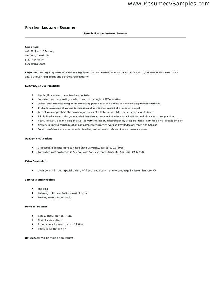 sample resume for assistant professor in engineering college pdf