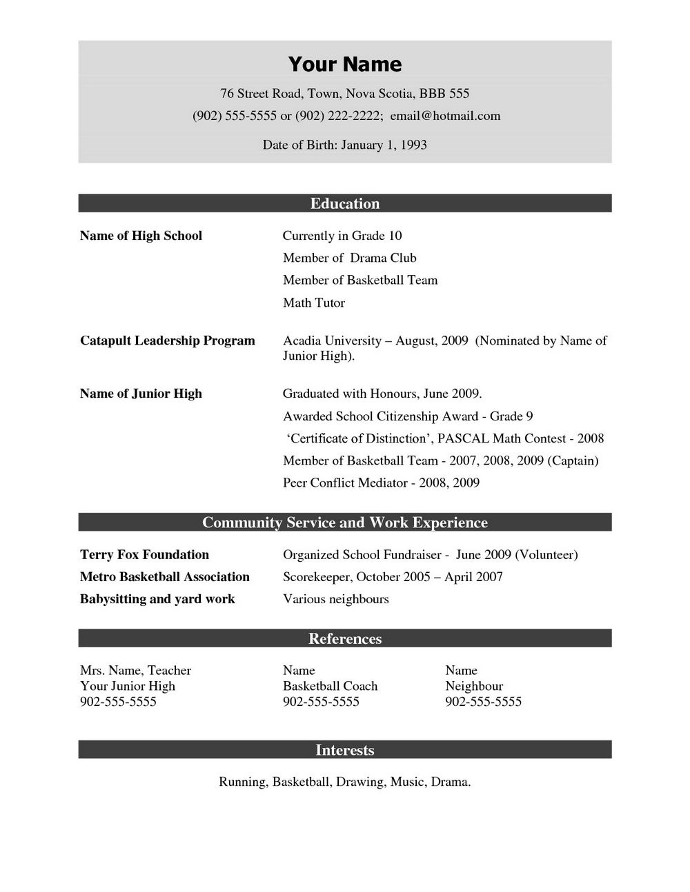 resume format for experienced free pdf