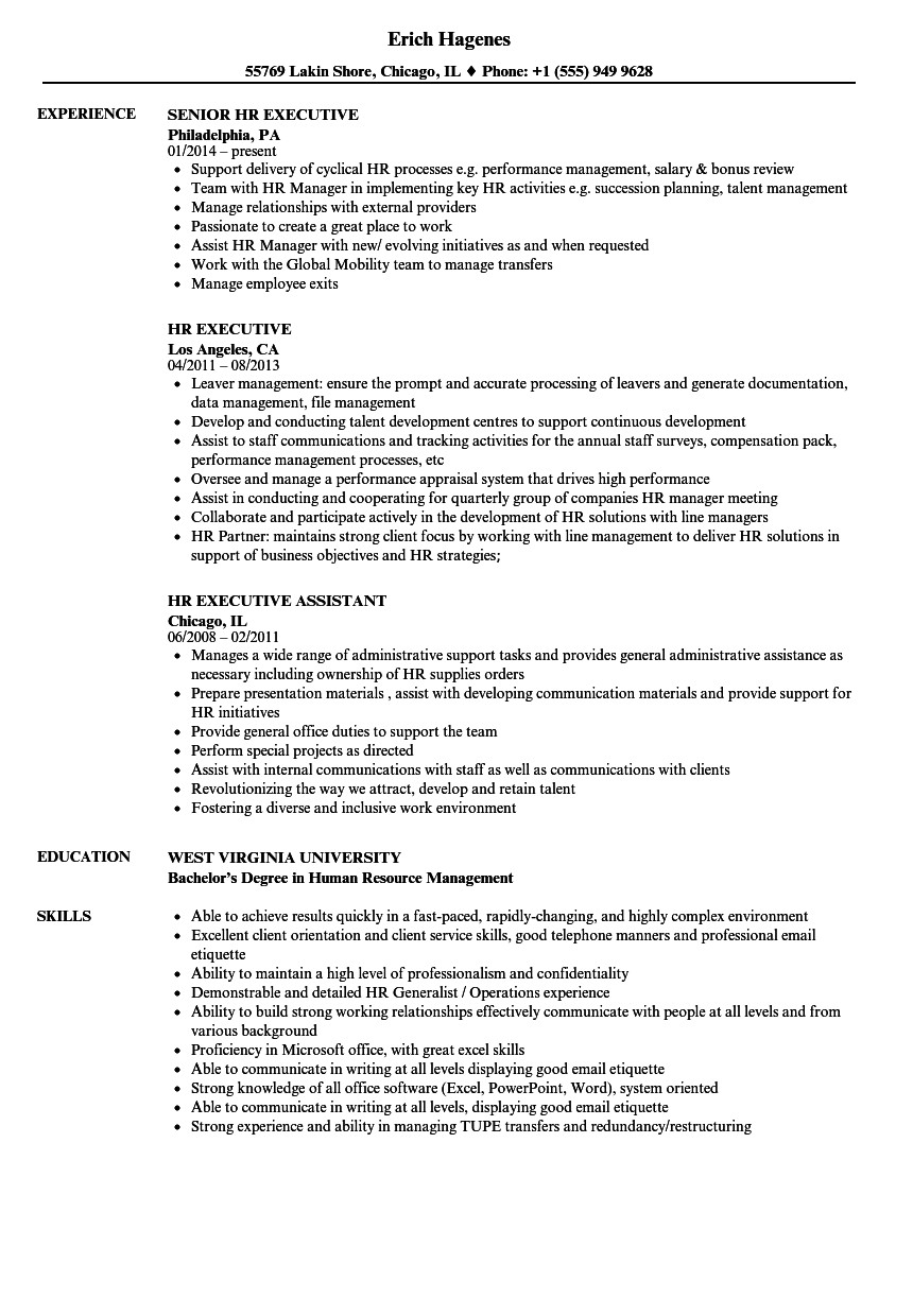 mba hr professional resume