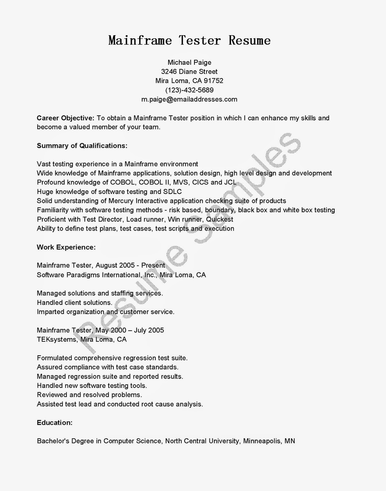 game tester resume sampleml