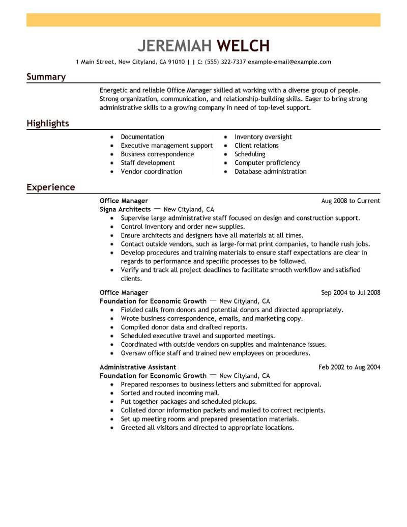 resume examples office manager examples manager office resume resumeexamples