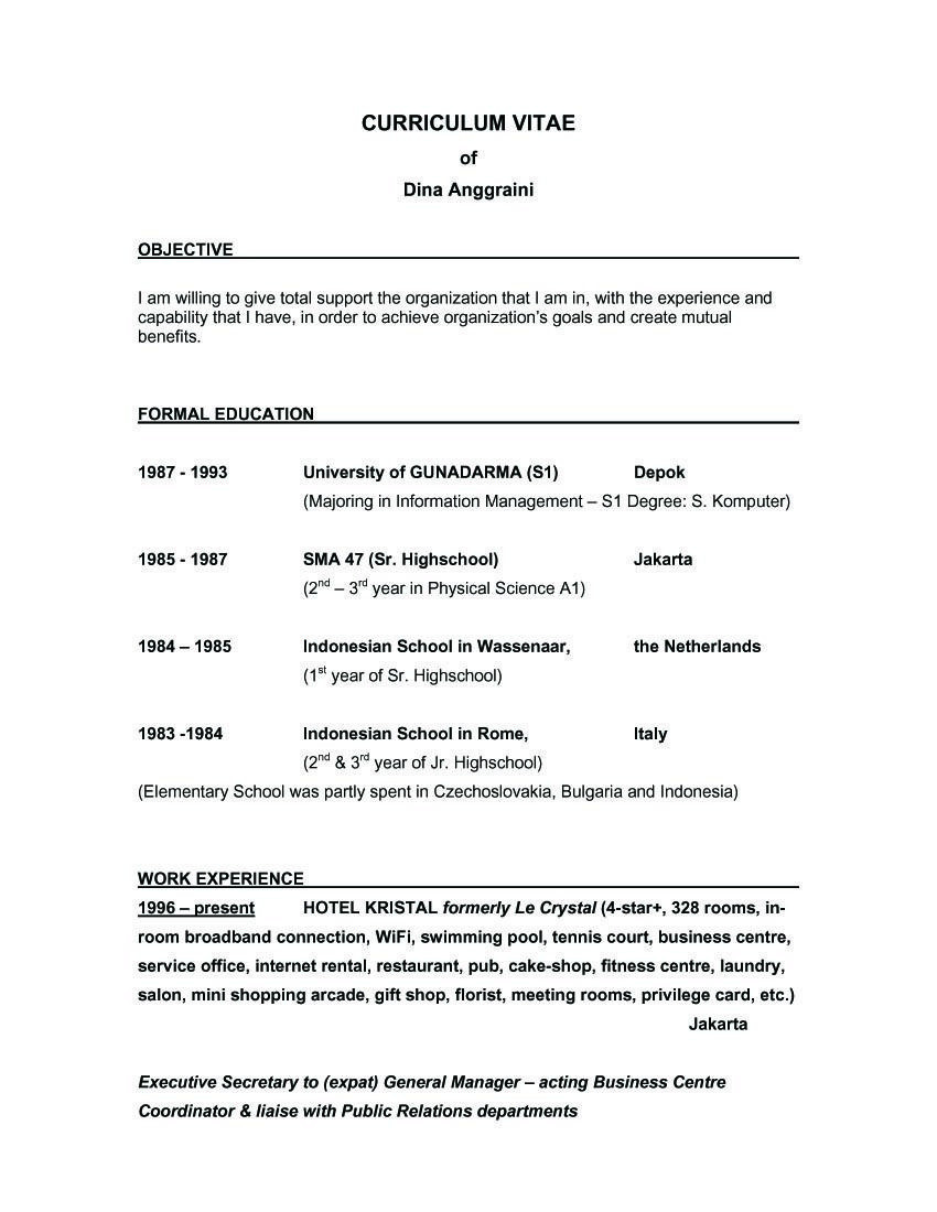 sample of resume objectiveml