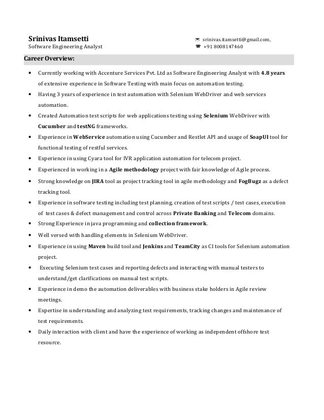 srinivasselenium3 yearsresume