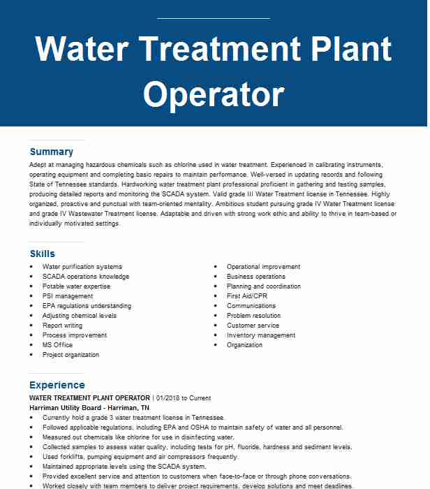 water treatment plant operator fa6778db3e5d468abb f