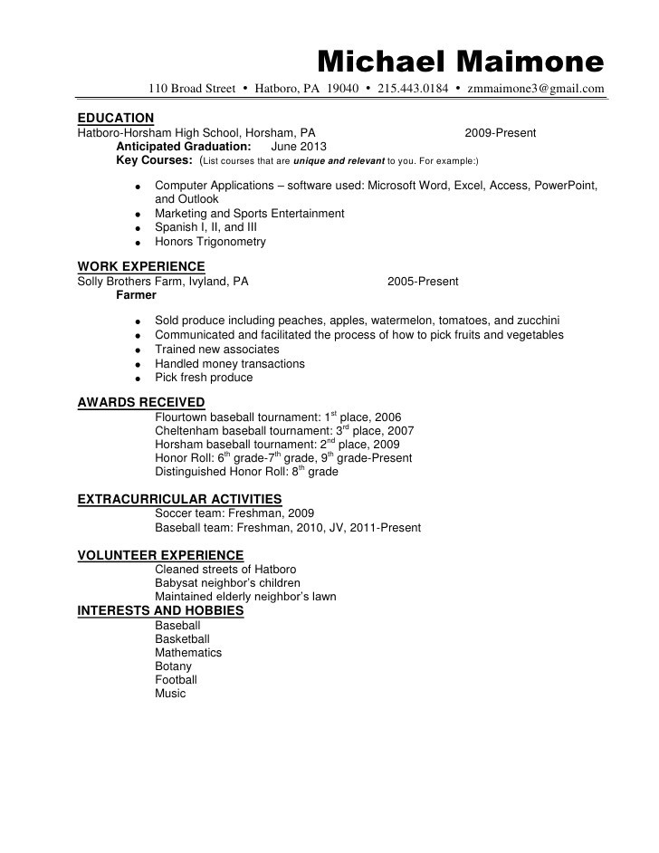 expected to graduate in resume sample