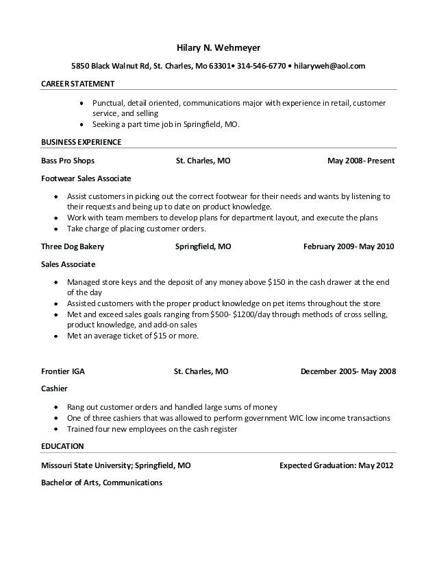 resume anticipated graduation date sample