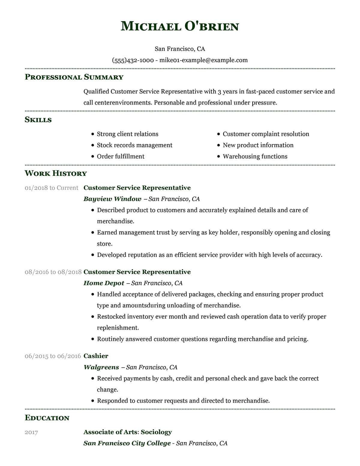 resume format with job descriptionml