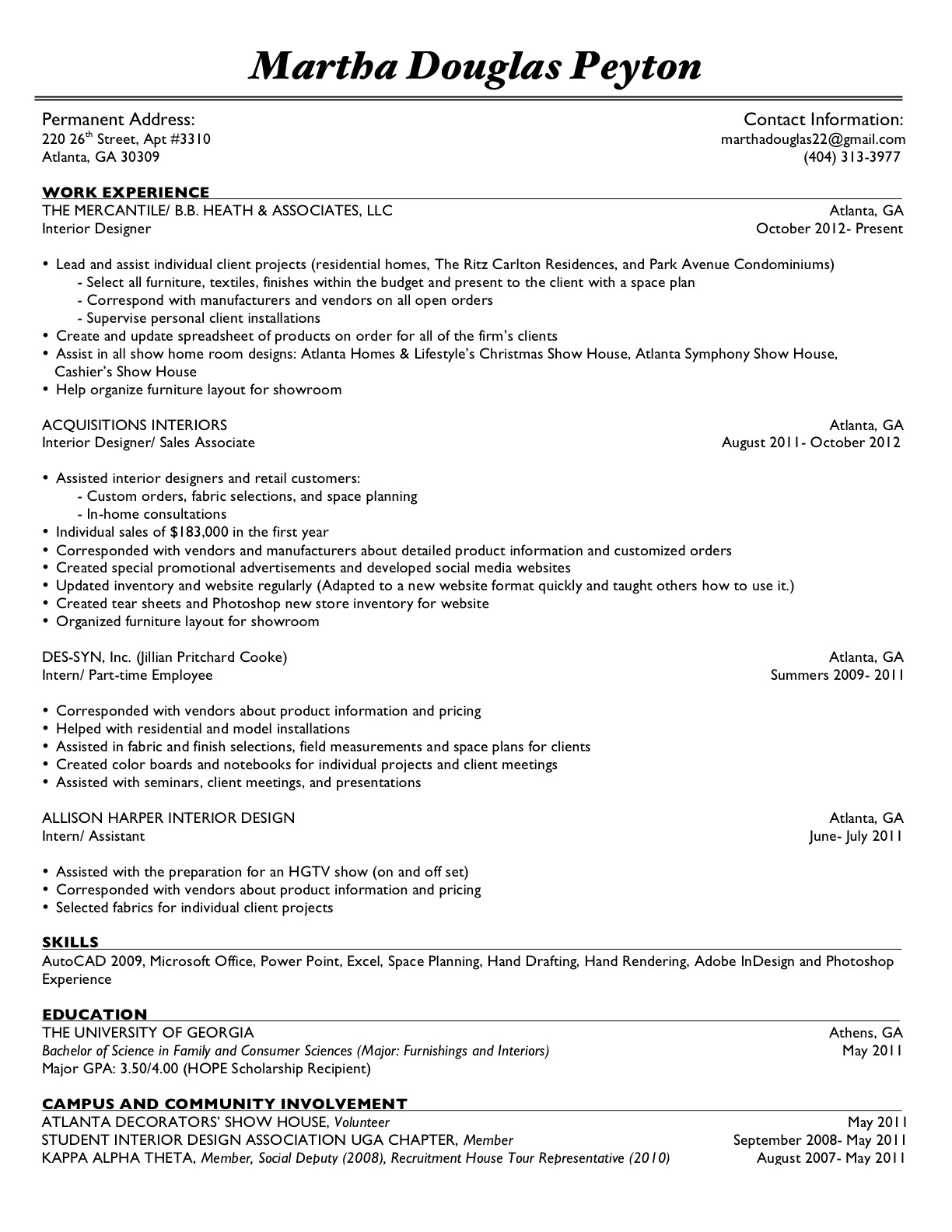 resume reference available upon request