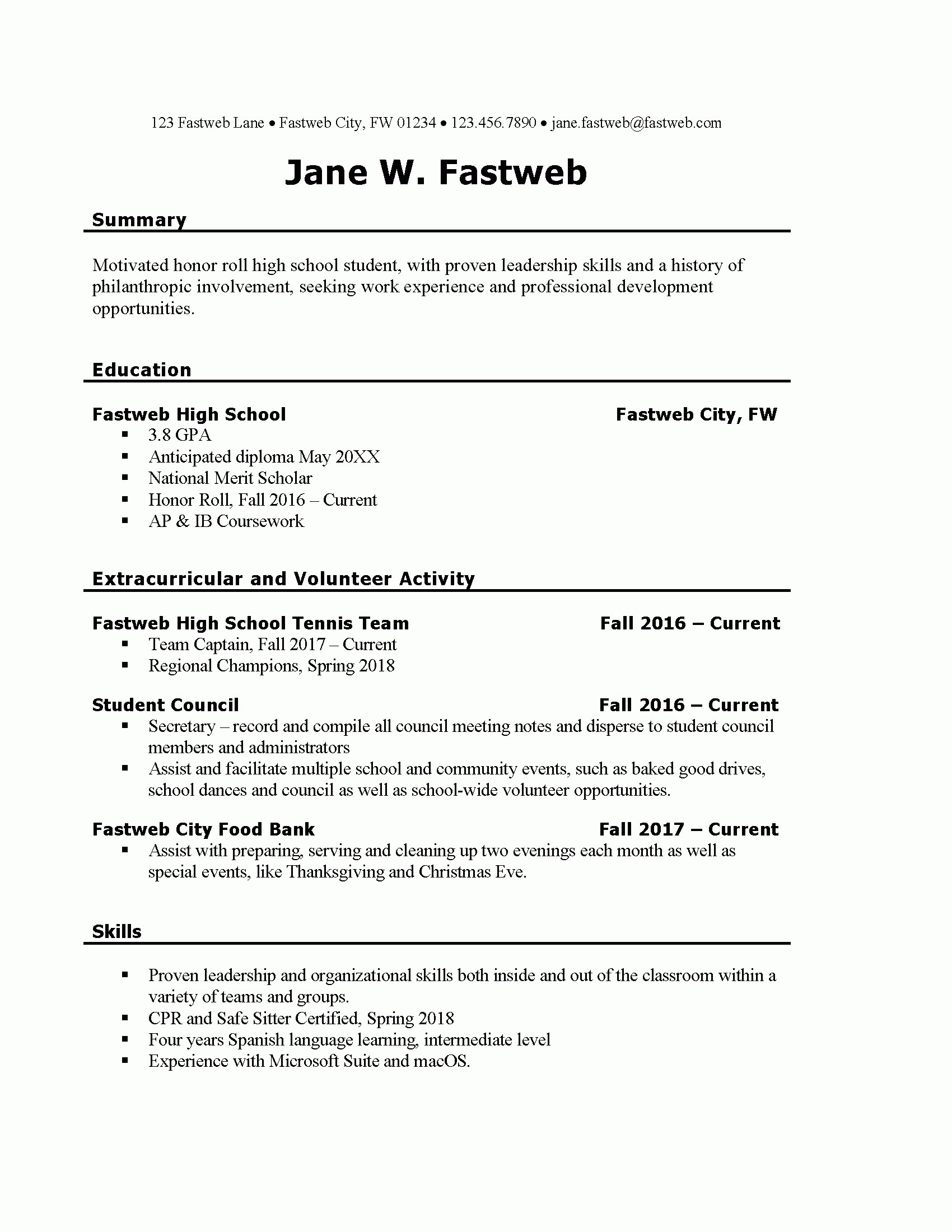 job application job seeker resume sample