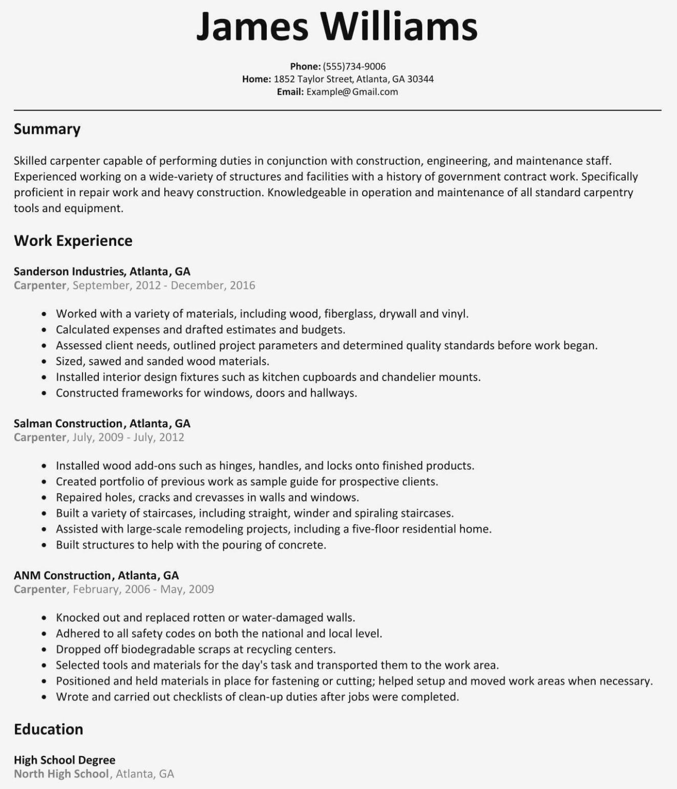 free resume template for retired person