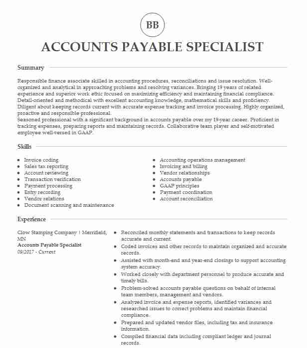 accounts payable specialist d6d3e6a21ab248bfb e76e58a