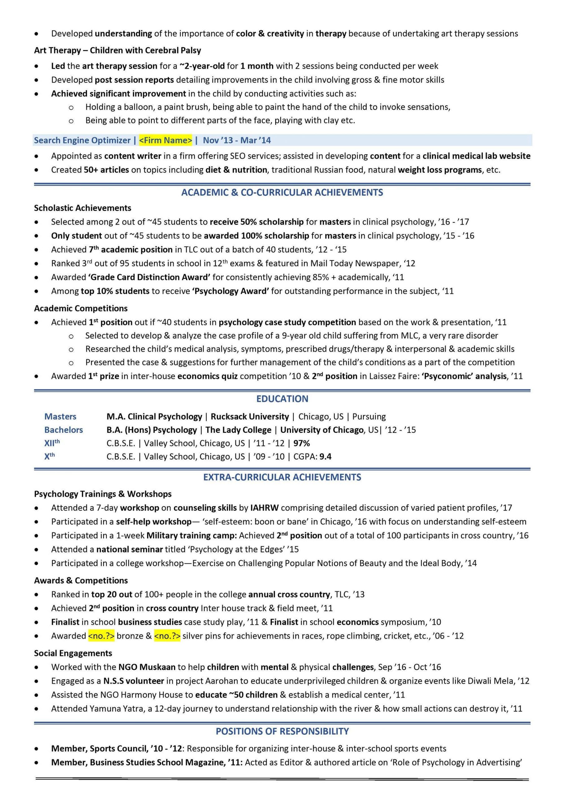 sample resume overseas educationml