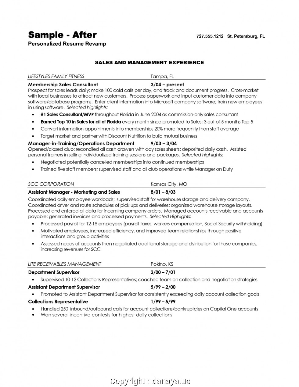 simply sample resume for warehouse assistant manager