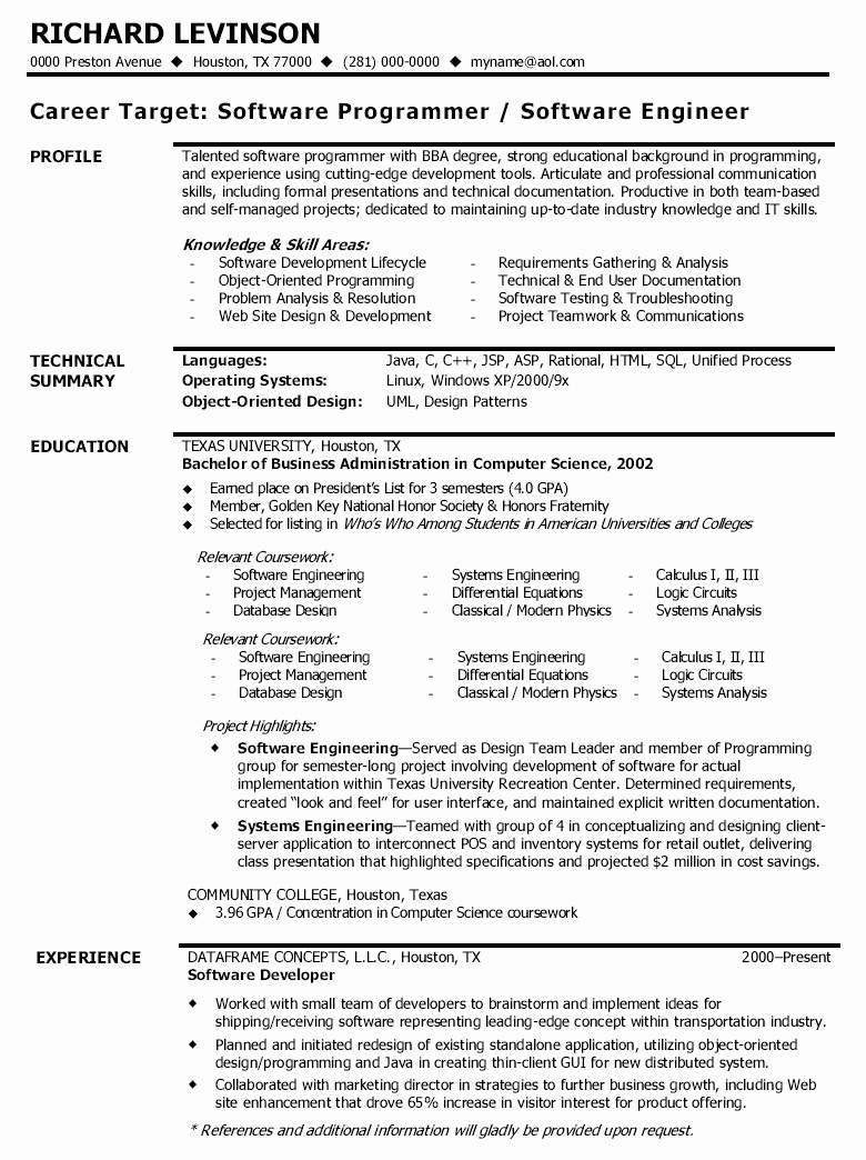 resume java developer objectiveml