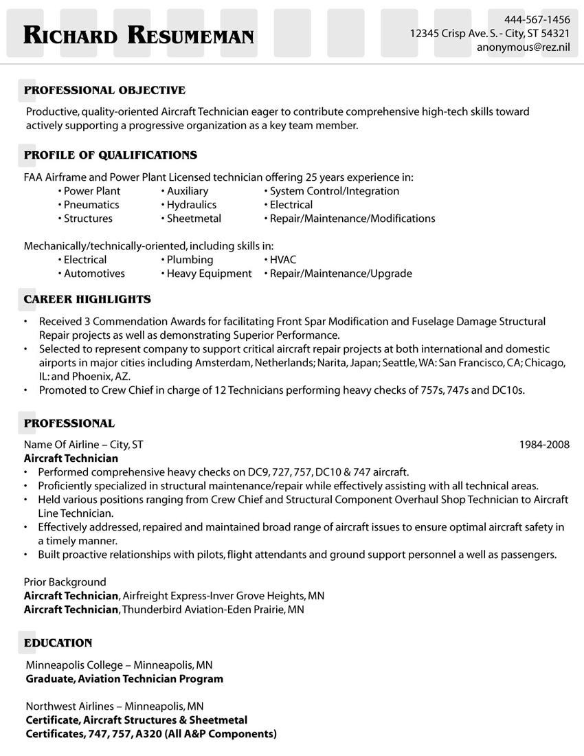 Entry Level Aircraft Mechanic Resume Sample A P Mechanic Resume Examples , #examples #mechanic #resume …