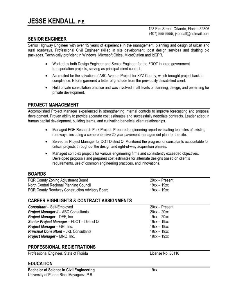 7 samples of professional resumes