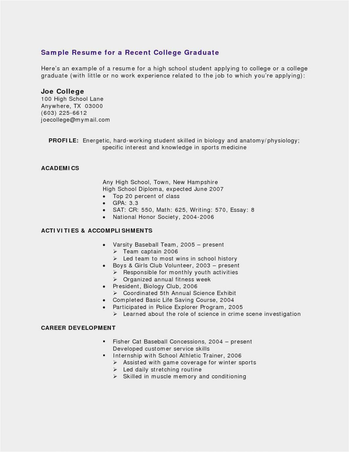 professional summary for resume no work experience