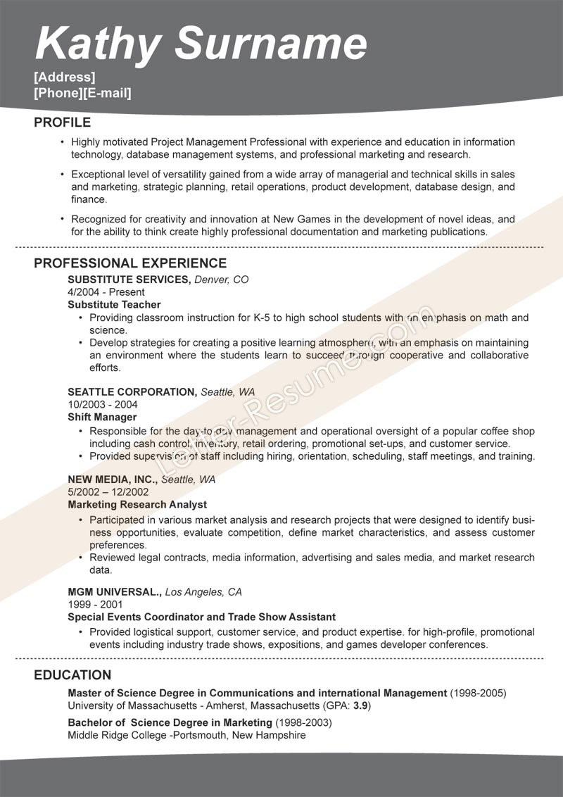 Sample Resume for Co Op Position Resume Examples 2 – Letter & Resume