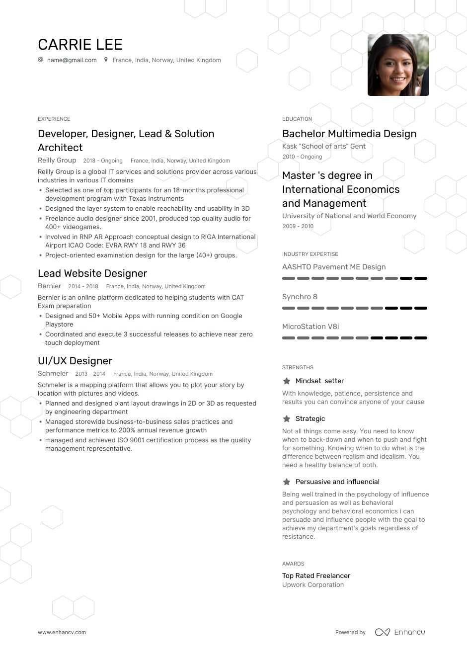 Sample Resume for Graphic Design Student top Graphic Designer Resume Examples & Samples for 2021 Enhancv.com