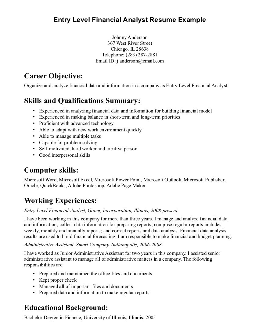 charge entry resume sampleml