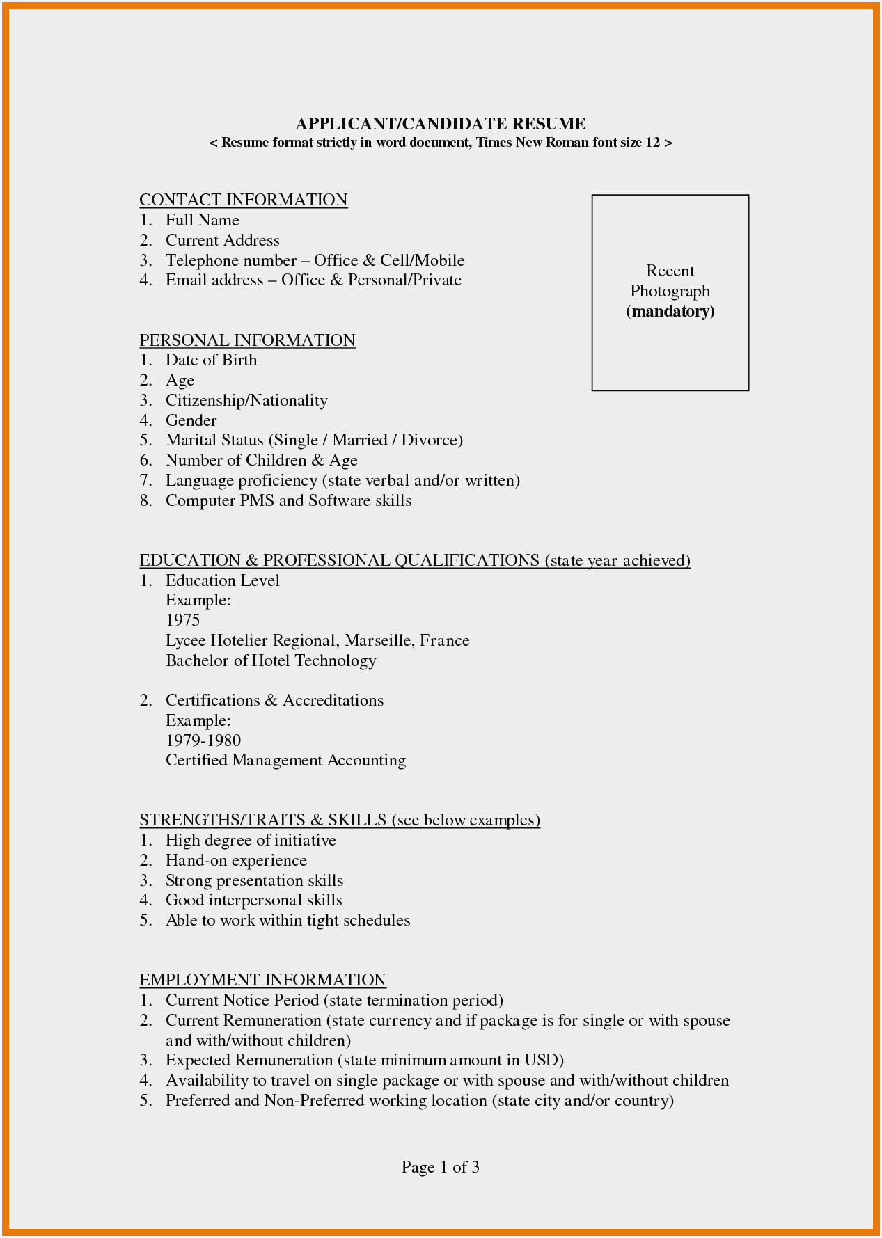 resume format for hotelml