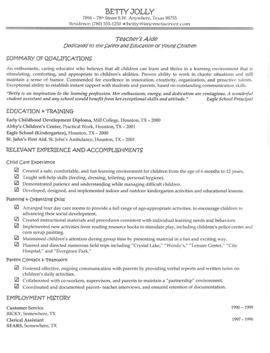 resume format of experience teacherml