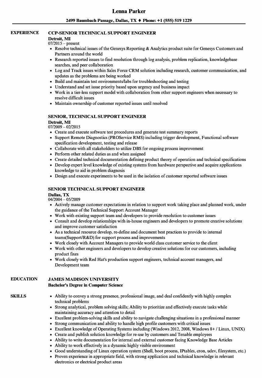 it support resume format
