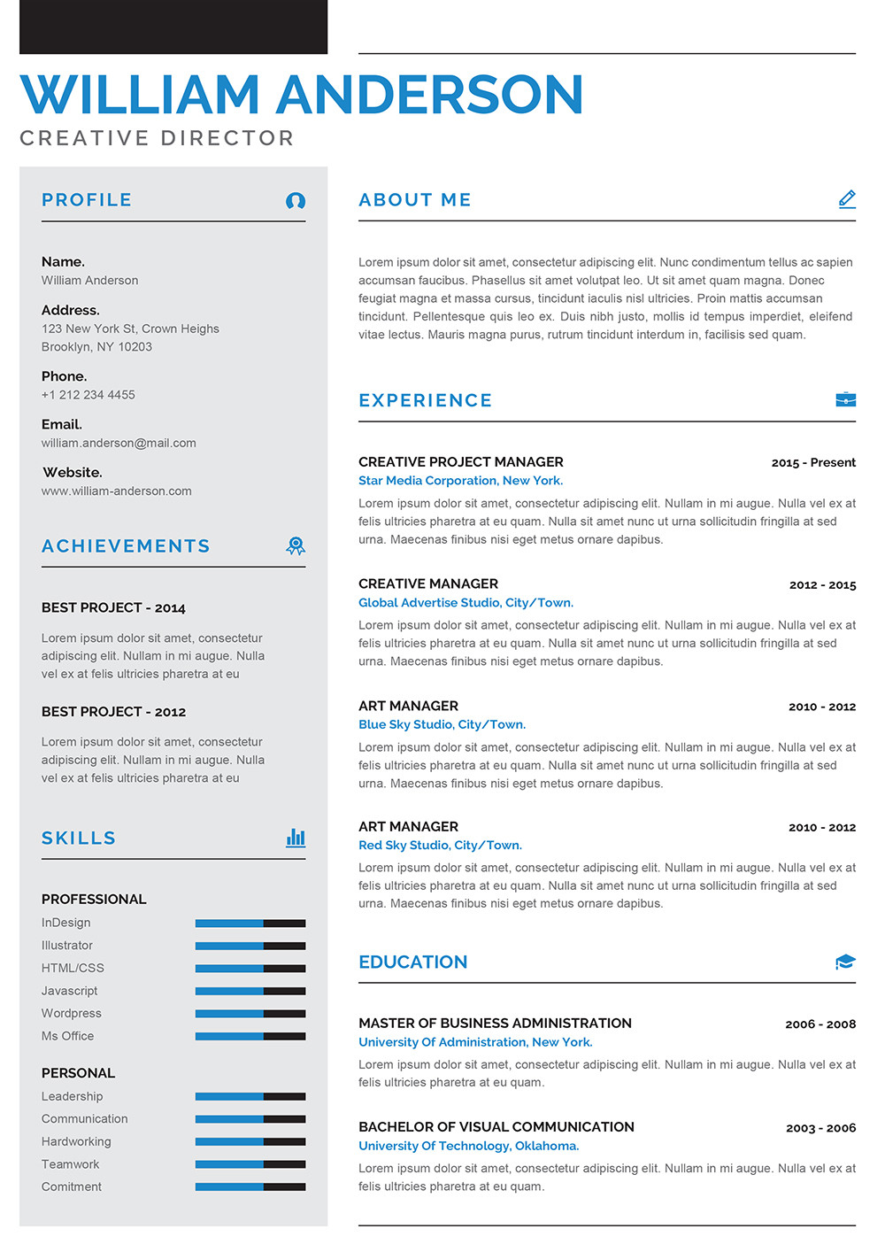 attractive resume template