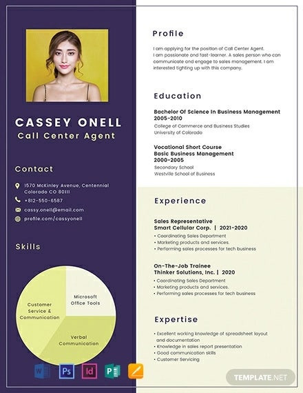 call center resume example