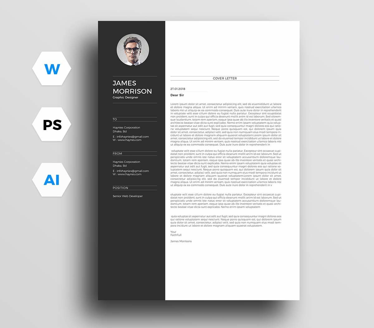 cover letter template word