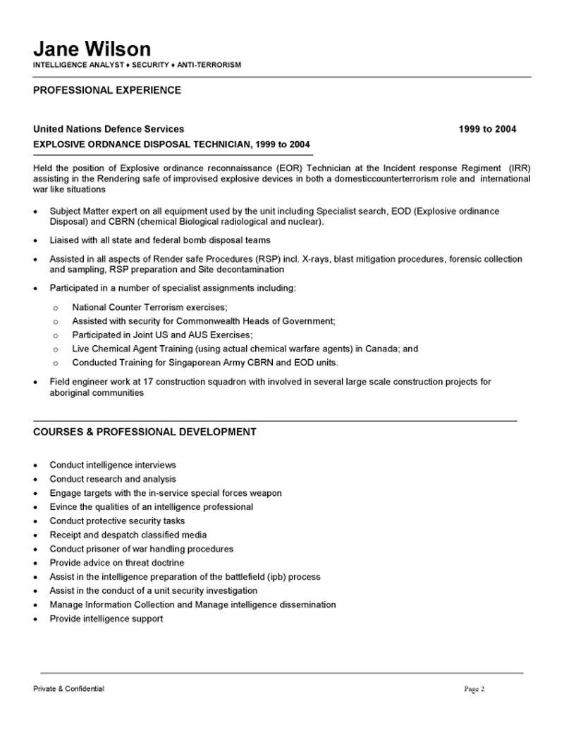 Free Resume Templates for Military to Civilian Military to Civilian Resume Template Business Intelligence …
