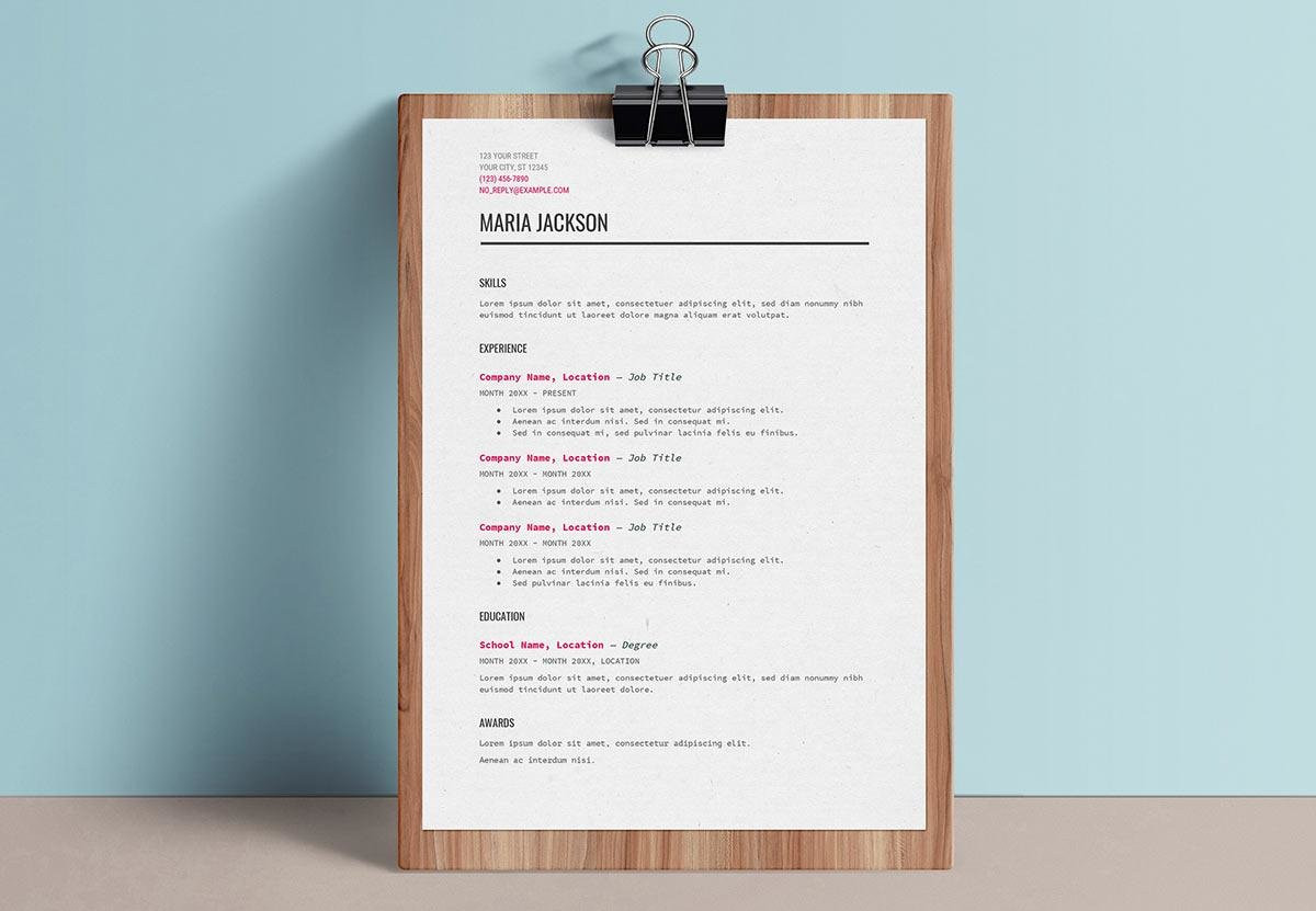 google docs resume templates