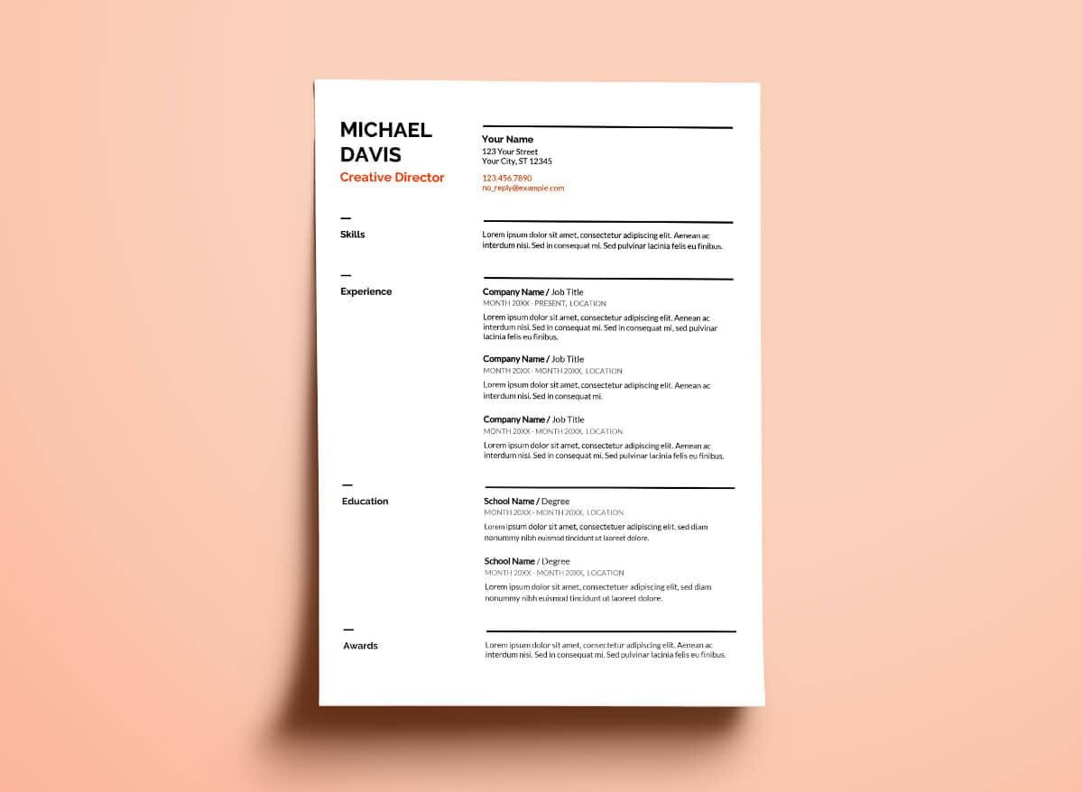 google docs resume templates