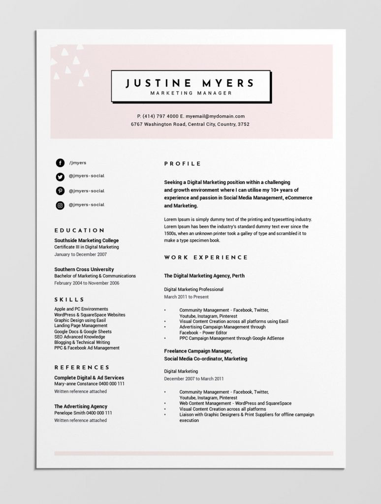 free resume templates