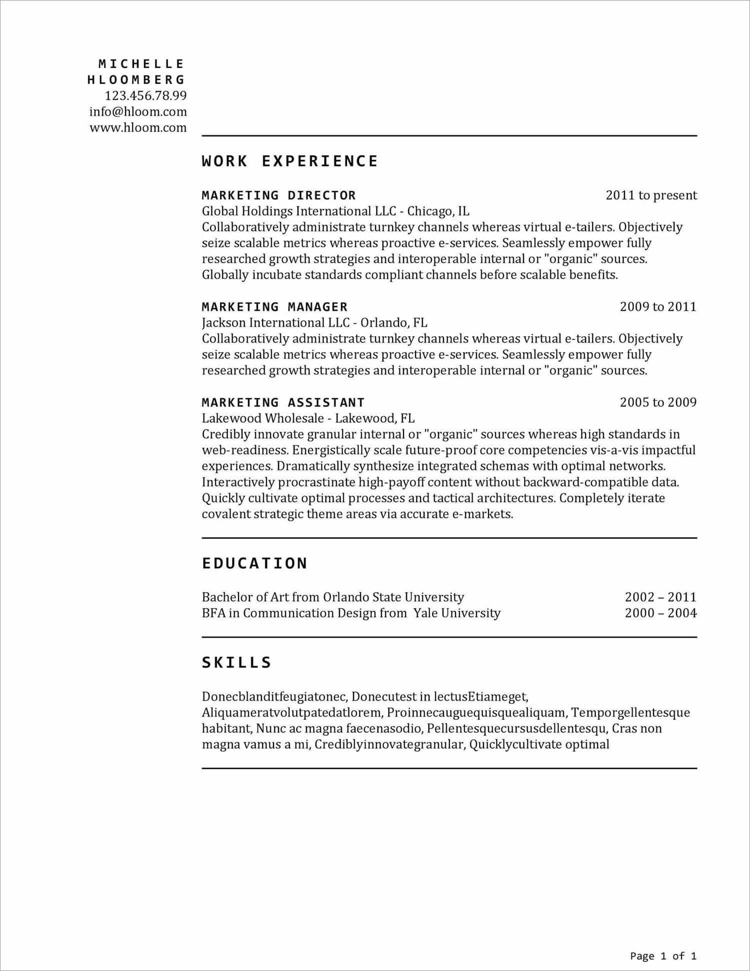 free resume templates