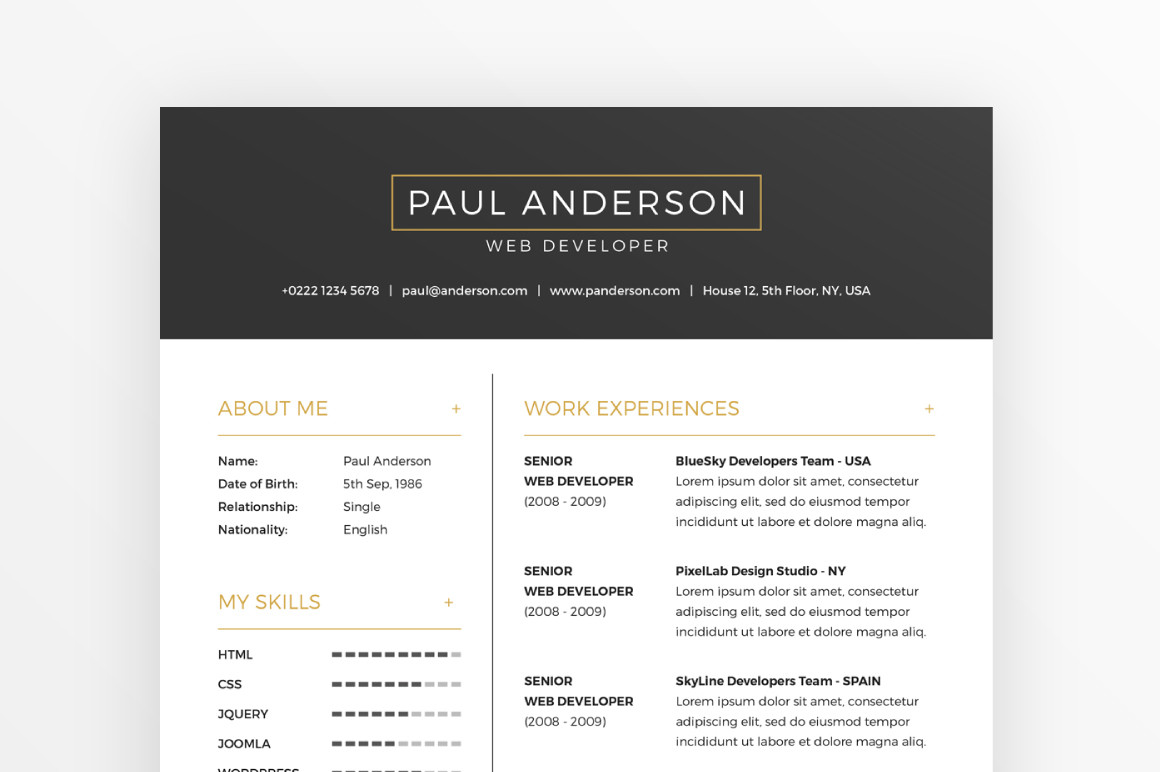 Free Resume Cover Letter Template Business Cards
