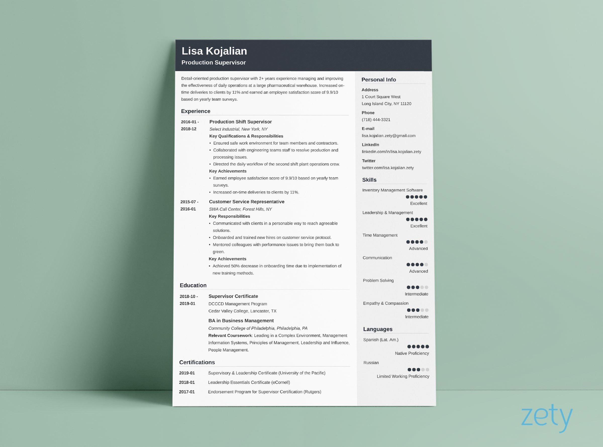 student resume templates