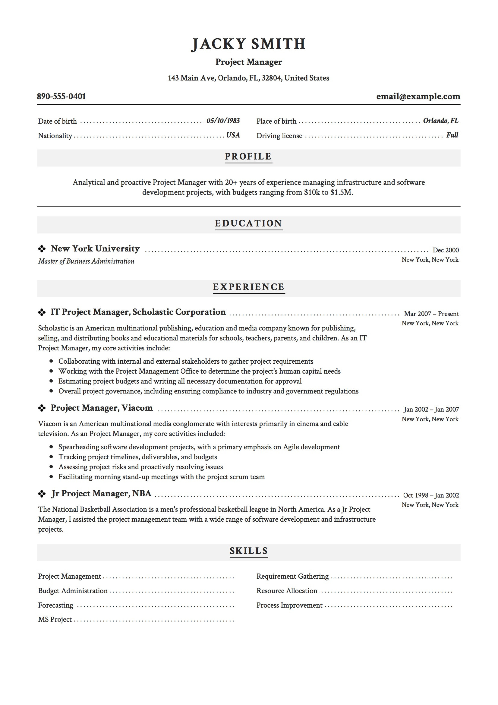 it manager resume samplesml