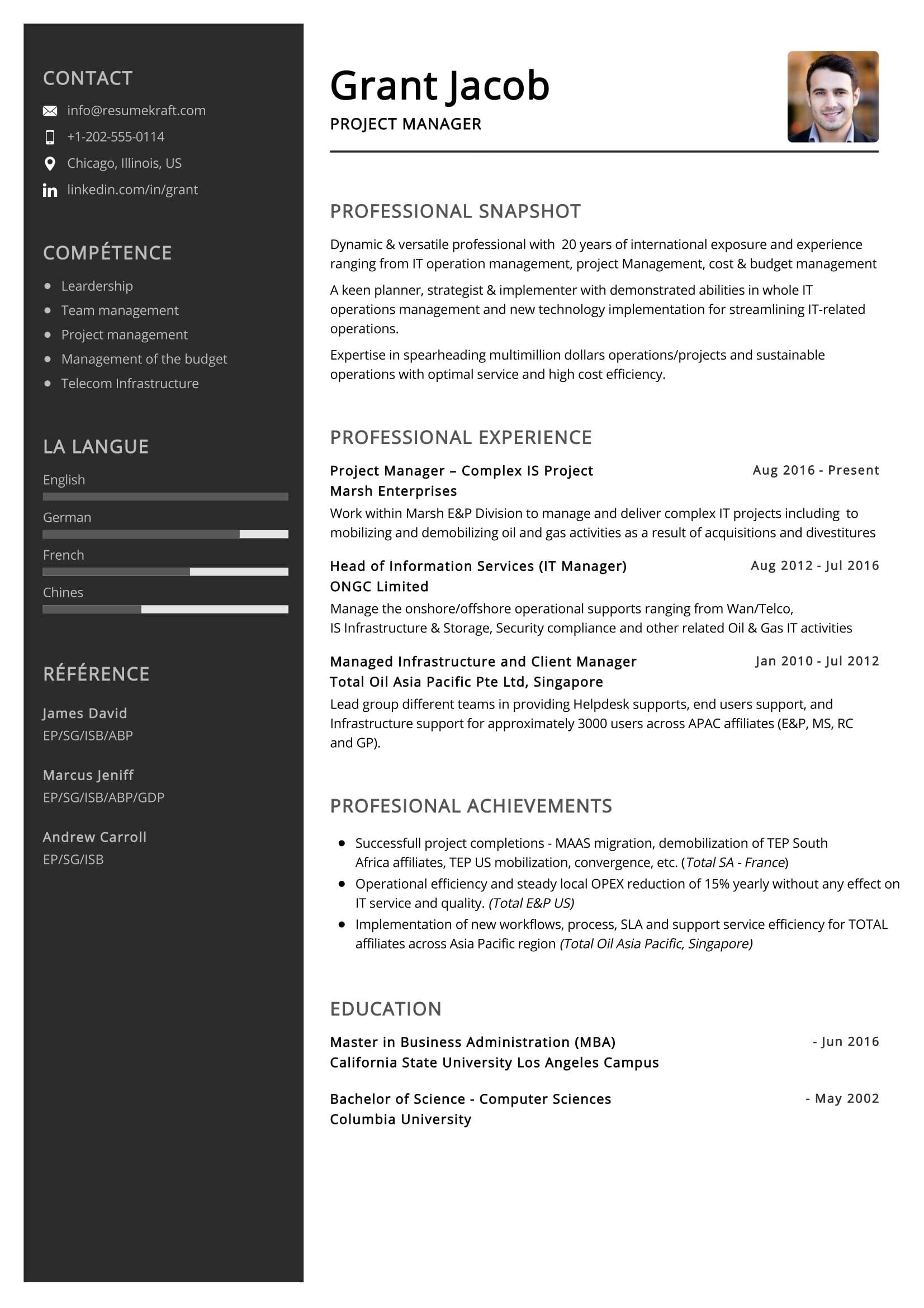 It Project Manager Resume Template Free Download It Project Manager Resume Sample 2021 Writing Tips – Resumekraft